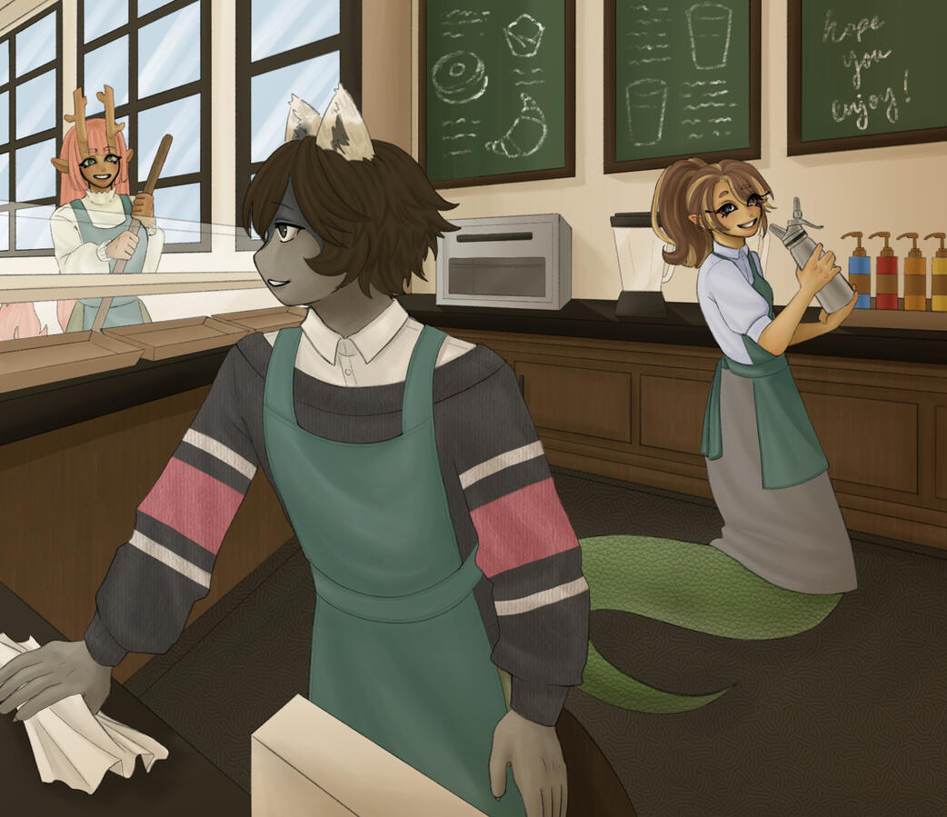 2 half-bodies, 1 full-body [background] [ArtFight]